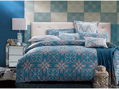 Silk Camel Luxury 100% Cotton 3-Piece Bedding Set, Duvet Cover and Pillow Sham - Aila